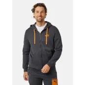 Ess Rebel Fz Hoodie, Dark Gray Heather, 4xl, Hoodies