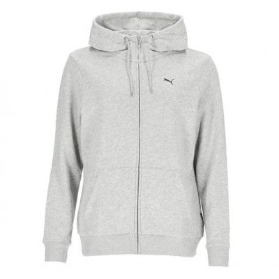 Ess Small Logo Full-Zip Hoodie, Light Gray Heather, Xl,  Tröjor