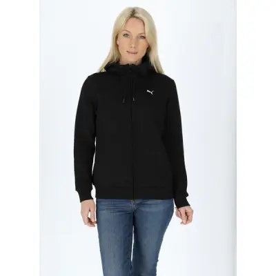 Ess Small Logo Full-Zip Hoodie, Puma Black-Cat, Xl,  Hoodies