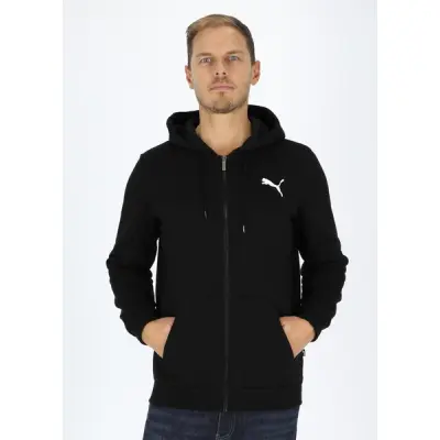 Ess Small Logo Fz Hoodie Fl, Puma Black-Cat, S,  Tröjor