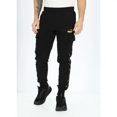 Ess+ Tape Golden! Cargo Pants, Puma Black, S,  Vardagsbyxor