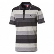 Fun Stripe Pique Polo, Blk/Gray, L,  Puma