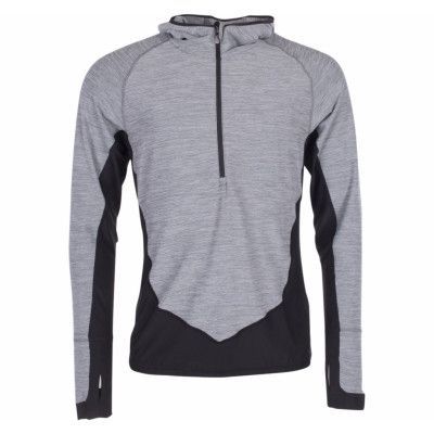 L/S 1/2zip Hooded Top, Medium Gray Heather, L,  Puma