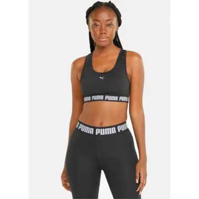 Mid Impact Puma Strong Bra, Puma Black, L,  Löparkläder