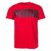 Power Rebel Logo Tee, Puma Red, L,  Puma