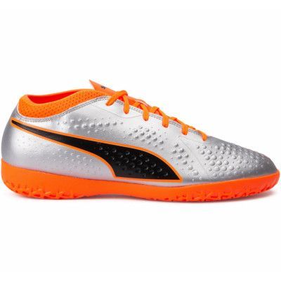 Puma One 4 Syn It, Puma Silver-Shocking Orange-Pu, 47