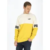 Puma Power Colorblock Crew Tr, Bamboo-Pristine, L,  Sweatshirts