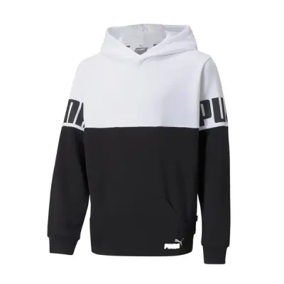 Puma Power Colorblock Hoodie, Puma White, 140,  Puma