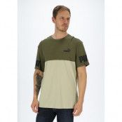 Puma Power Colorblock Tee, Dark Green Moss-Spring Moss, 2xl,  T-Shirts