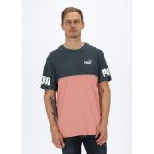 Puma Power Colorblock Tee, Dark Slate-Rosette, 2xl,  T-Shirts