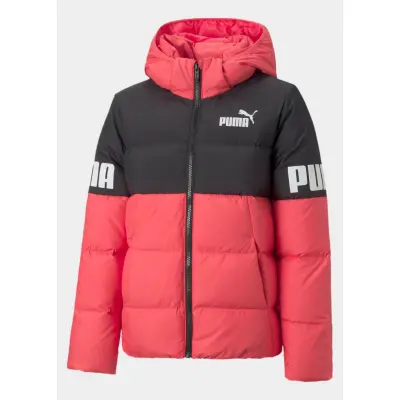 Puma Power Down Hooded Puffer, Salmon, 128,  Vinterjackor
