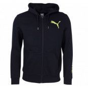 Puma Rebel Fz Hoody, Fl, Cotton Black-Safety Yellow, Xl, Puma