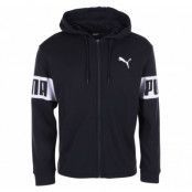 Puma Rebel Fz Hoody, Fl, Cotton Black, Xs,  Puma