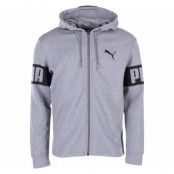 Puma Rebel Fz Hoody, Fl, Medium Gray Heather, S,  Puma