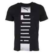 Puma Rebel Tee, Cotton Black, M,  Puma