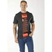 Puma Rebel Tee, Dark Gray Heather, Xl,  T-Shirts