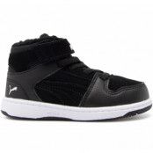 Puma Rebound Layup Fur Sd V In, Puma Black-Puma White, 19