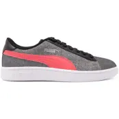 Puma Smash V2 Glitz Glam Jr, Puma Black-Calypso Coral-Puma, 39