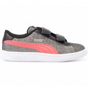 Puma Smash V2 Glitz Glam V Inf, Puma Black-Calypso Coral-Puma, 20