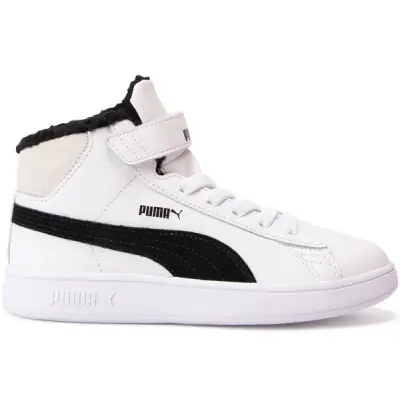 Puma Smash V2 Mid L Fur V Ps, Puma White-Puma Black, 29