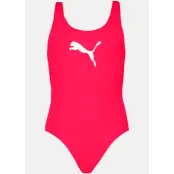 Puma Swim Girls Racerback Swim, Rose Red, 140,  Baddräkter