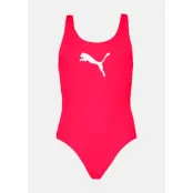 Puma Swim Girls Racerback Swim, Rose Red, 152, Baddräkter