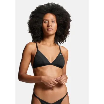 Puma Swim Women Ribbed Triangl, Black Combo, Xs,  Badkläder