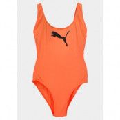 Puma Swim Women Swimsuit 1p, Peach, L,  Baddräkter