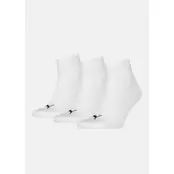 Puma Unisex Quarter Plain 3p, White, 39-42, Bomullsstrumpor