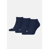 Puma Unisex Sneaker Plain 3p, Navy, 35-38, Bomullsstrumpor
