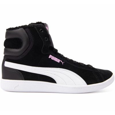 Puma Vikky Mid Fur Jr, Puma Black-Puma White, 39