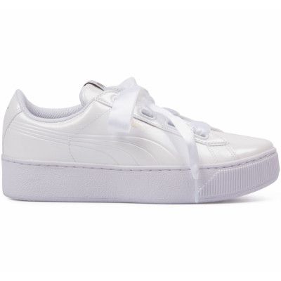 Puma Vikky Platform Ribbon P, Puma White-Puma White, 41