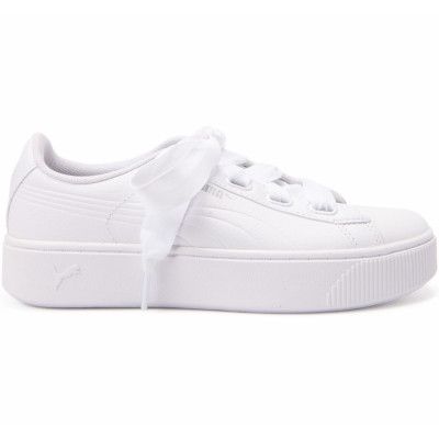Puma Vikky Stacked Ribbon Core, Puma White-Puma White, 36