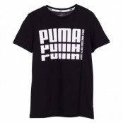 Rebel Bold Basic Tee, Cotton Black, 128,  Puma