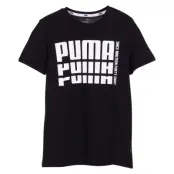 Rebel Bold Basic Tee, Cotton Black, 164,  Puma