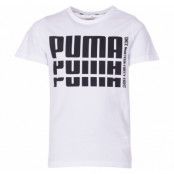 rebel bold basic tee, puma white, 128,  puma