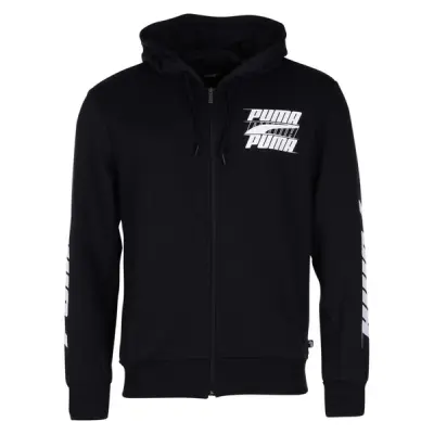 Rebel Bold Hooded Jacket Fl, Cotton Black, L,  Puma