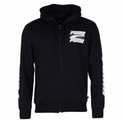 Rebel Bold Hooded Jacket Fl, Cotton Black, S,  Puma