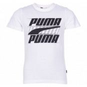 Rebel Bold Tee B, Puma White, 128,  Puma