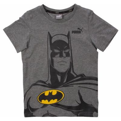 Style Batman Tee, Medium Gray Heather, 128,  Puma