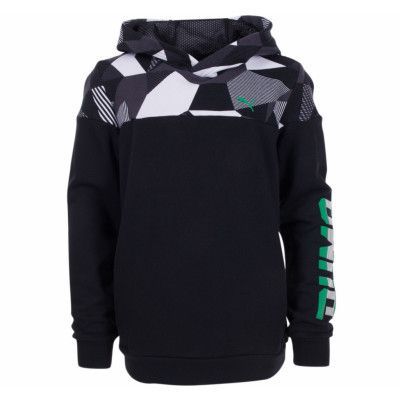 Style Hooded Sweat, Cotton Black, 152,  Puma