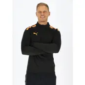 Teamliga 1/4 Zip Top, Puma Black-Neon Citrus, M,  Träningströjor