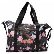 wmn core seasonal duffle bag, puma black-floral aop, one size,  puma