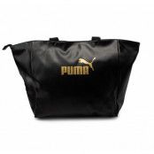 Wmn Core Up Large Shopper, Puma Black-Gold, One Size,  Puma