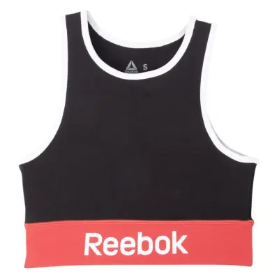 Linear Logo Cotton Bra, Black, S,  Reebok