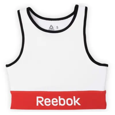 Linear Logo Cotton Bra, White, Xxs,  Reebok