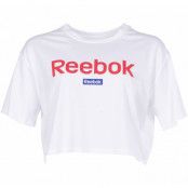 Linear Logo Crop Tee, White, S,  Reebok