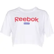 Linear Logo Crop Tee, White, S,  Reebok
