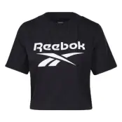 Ri Crop Tee, Black, L,  Reebok
