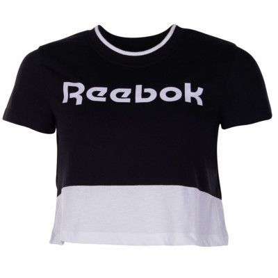 Te Linear Logo Crop Tee, Black, 5xl,  Reebok